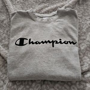 Champion Men's Heather Gray Crewneck Sweater